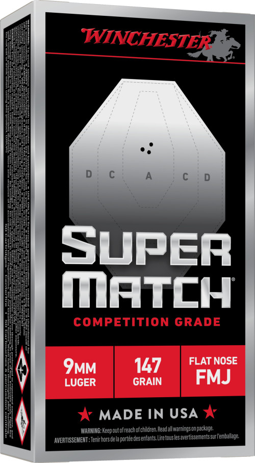 WIN SUPER MATCH 9MM 147GR FN 50/500